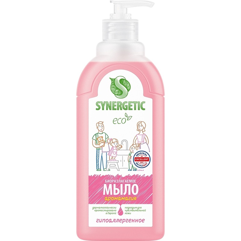 Изображение товара Мыло жидкое Synergetic Аромамагия 500 мл гипоаллергенное для рук и тела