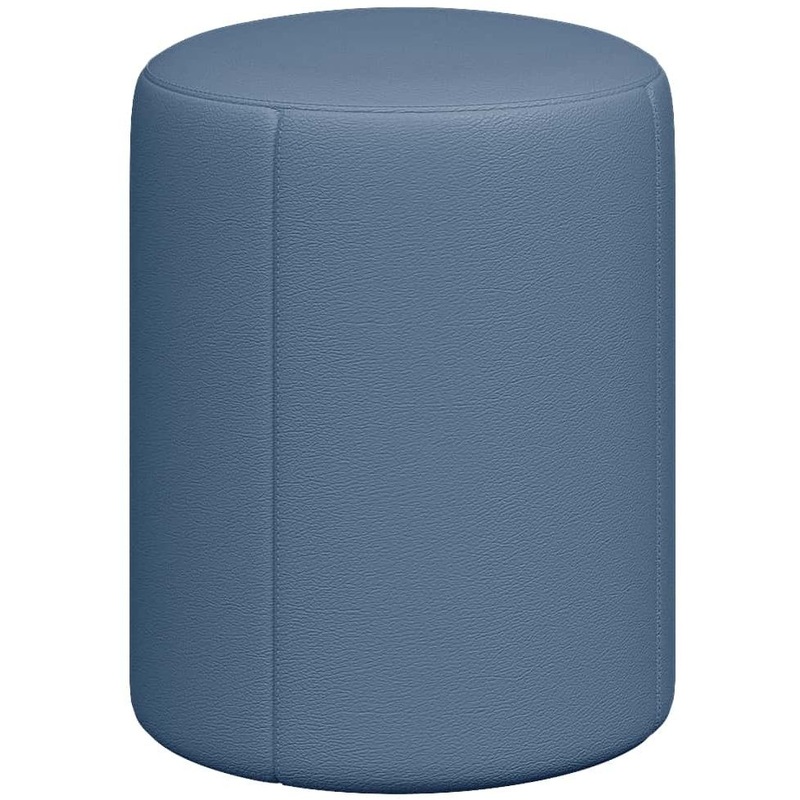 Изображение товара Модуль диван прямой Молекула Mol-p синий из искусственной кожи для общественных пространств