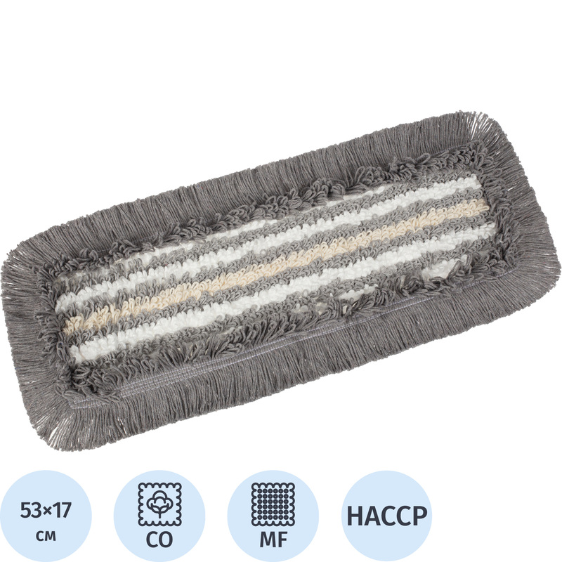 Изображение товара Насадка МОП для швабры-флаундера Вileda ТриоПлюс КомбиСпид Про 53x17 см микрофибра хлопок