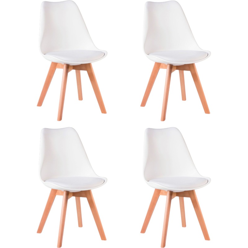 Изображение товара Стул обеденный DOBRIN JERRY SOFT белый (полипропилен, 4 штуки в упаковке)