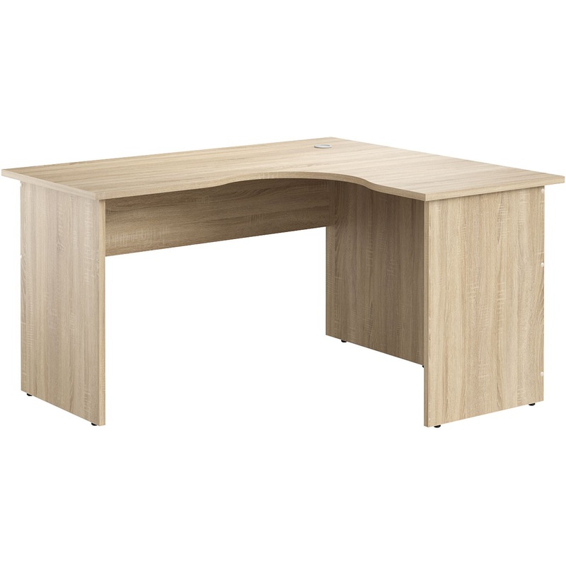 Изображение товара Угловой правый стол из ЛДСП Комус Мебель Easy to Lead Easy One 884.885 дуб сонома
