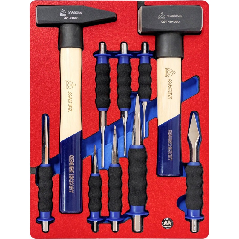 Изображение товара Набор инструмента ударно-рычажный Мастак 10 предметов профессиональный (5-9010)