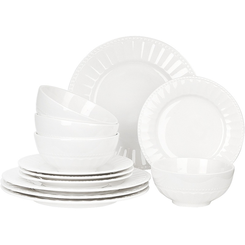 Изображение товара Обеденный сервиз Nouvelle Home Пастила 12 предметов фарфор для 4 персон