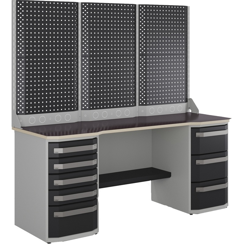 Изображение товара Верстак слесарный Кобор MW.2.41.6/P2-150/70 (серый, 1500х700х870 мм)