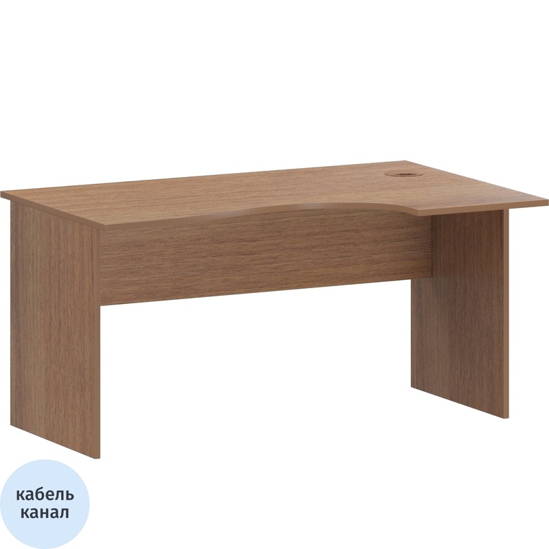 Изображение товара Эргономичный стол Арго А-200 правый орех гварнери 1400x900x760 мм