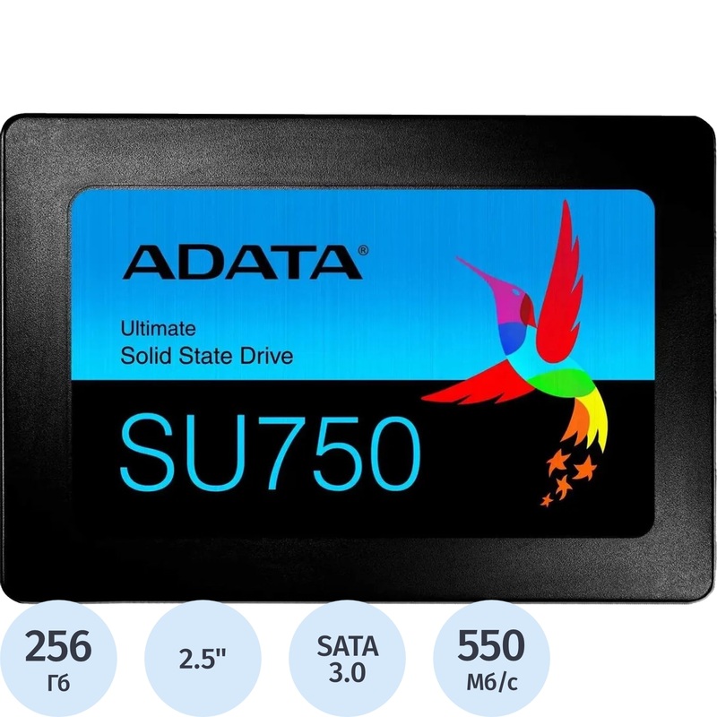 Изображение товара SSD накопитель ADATA SU750 256 ГБ (ASU750SS-256GT-C)