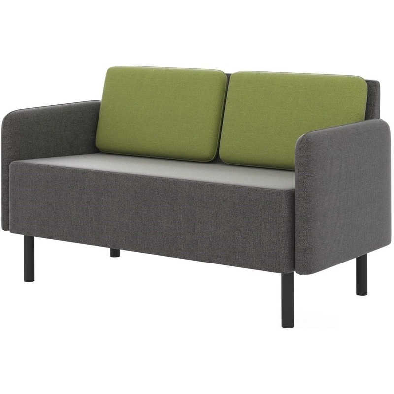 Изображение товара Диван двухместный Select 2-М зеленый/серый для интерьера