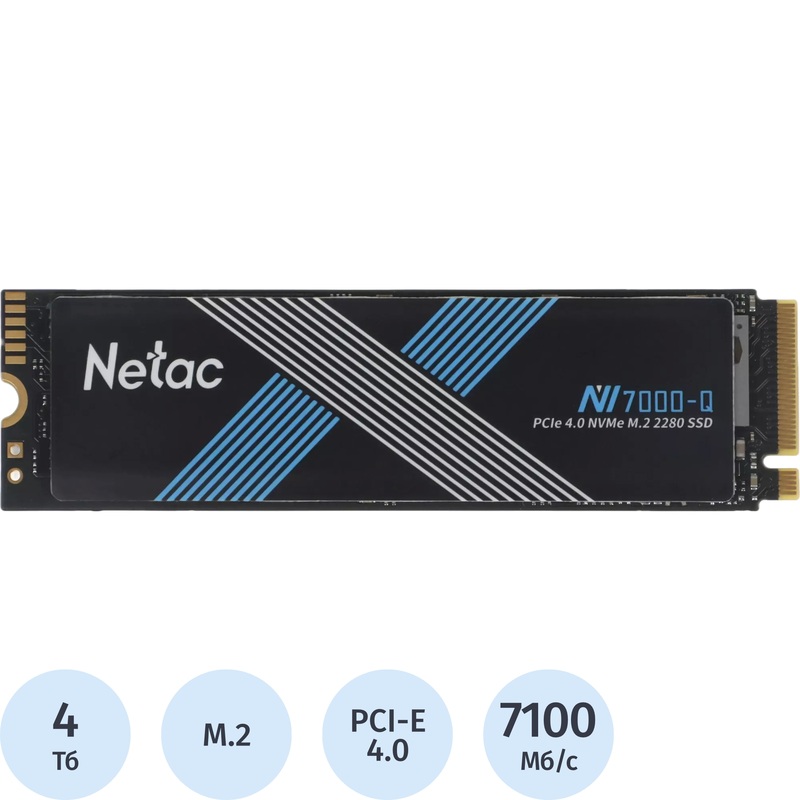 Изображение товара SSD накопитель Netac NV7000-Q 4 ТБ (NT01NV7000Q-4T0-E4X) Изображение товара SSD накопитель Netac NV7000-Q 4 ТБ (NT01NV7000Q-4T0-E4X)