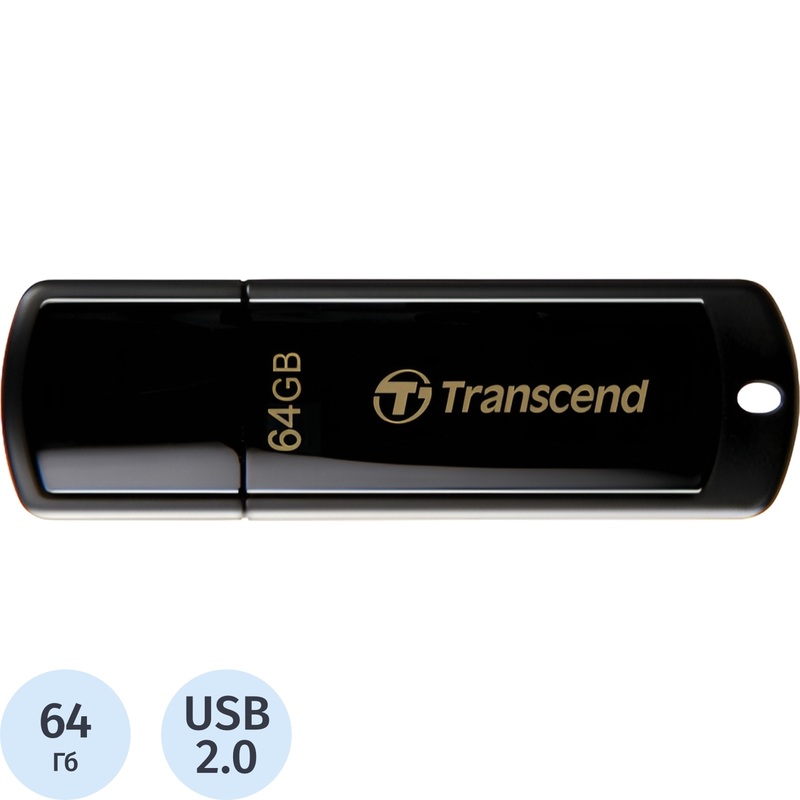 Изображение товара Флешка USB 2.0 64 ГБ Transcend JetFlash 350 TS64GJF350 компактное хранение данных