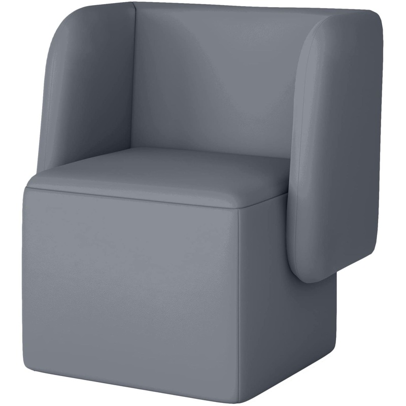 Изображение товара Кресло Стримлайн Д5-01 серое (искусственная кожа)