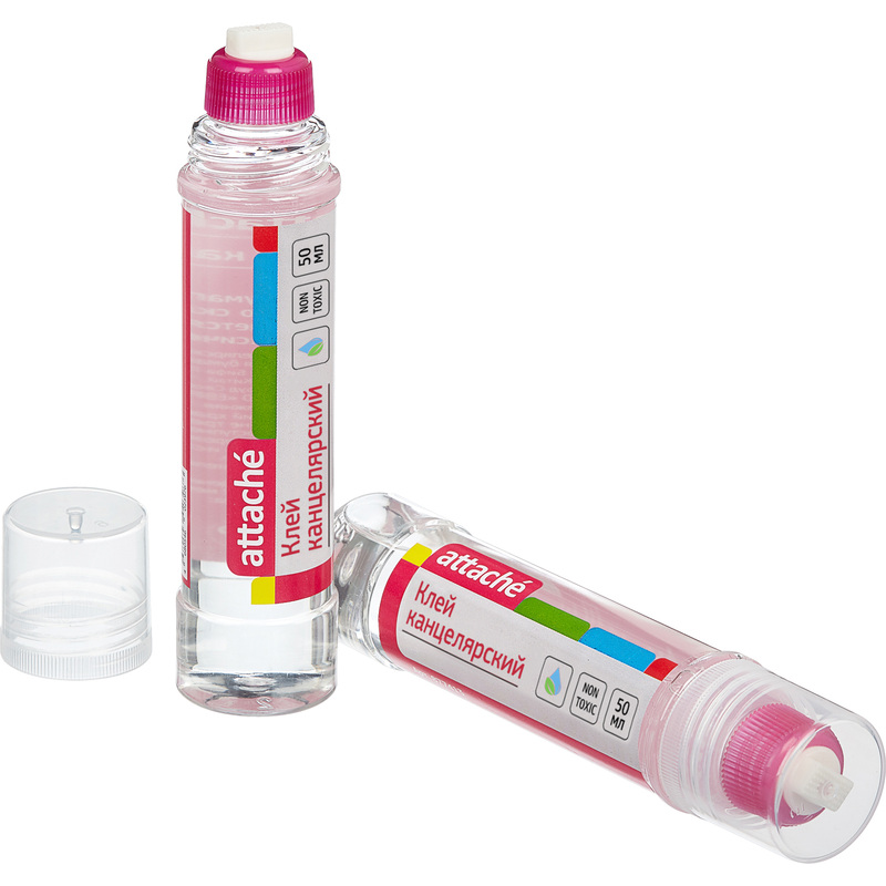 Изображение товара Канцелярский жидкий клей Attache 50 мл прозрачный с силиконовым аппликатором