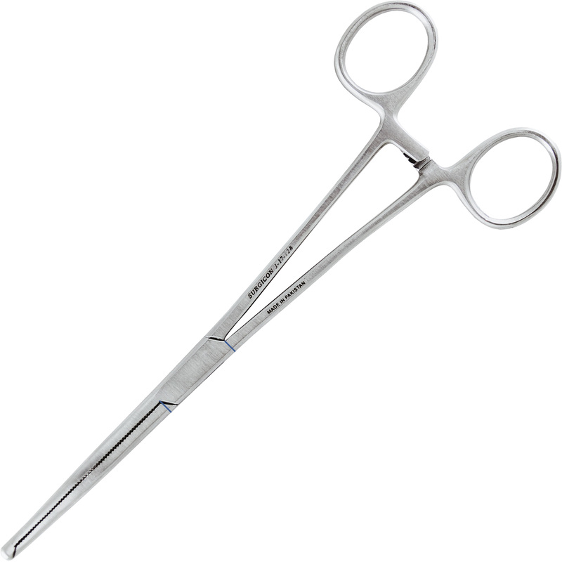 Изображение товара Зажим кровоостанавливающий общехирургический зубчатый изогнутый 150 мм