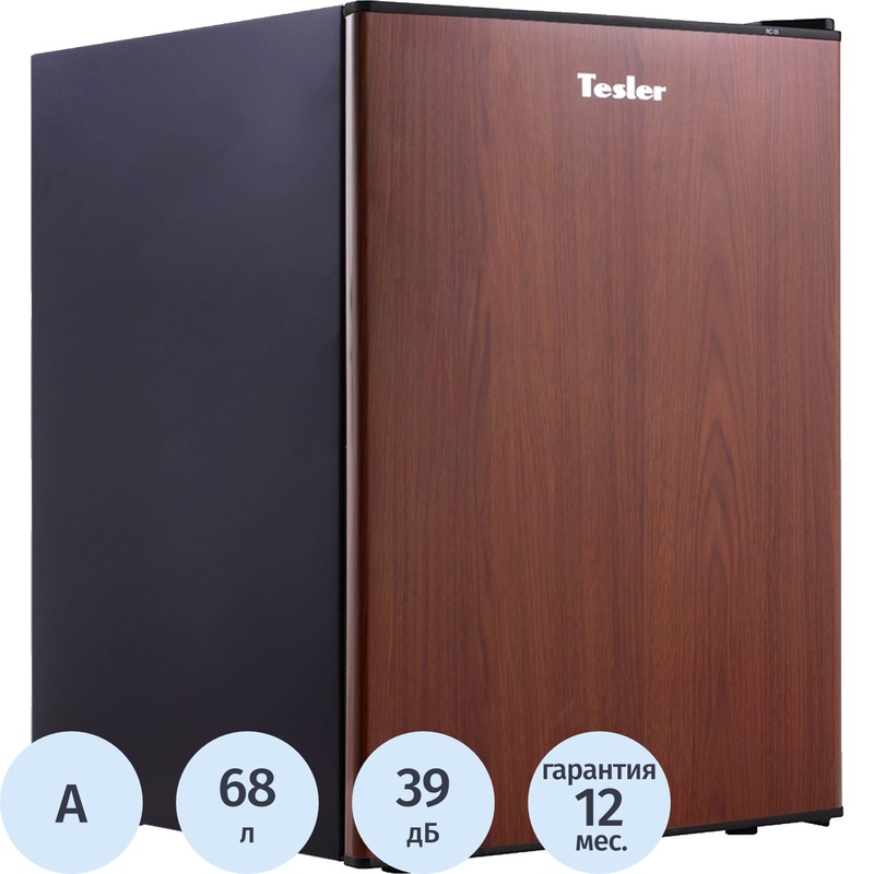 Изображение товара Однокамерный холодильник Tesler RC-73 коричневый компактный и энергоэффективный