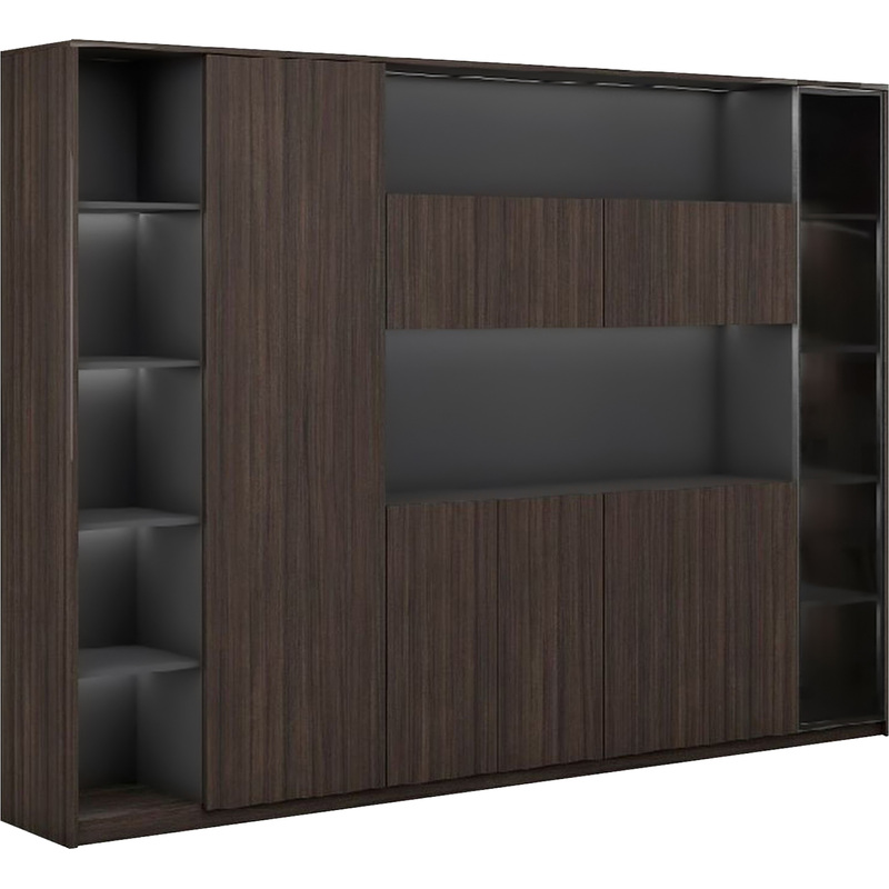 Изображение товара Шкаф комбинированный Ares Lux с подсветкой дуб жжёный 2800х400х2000 мм