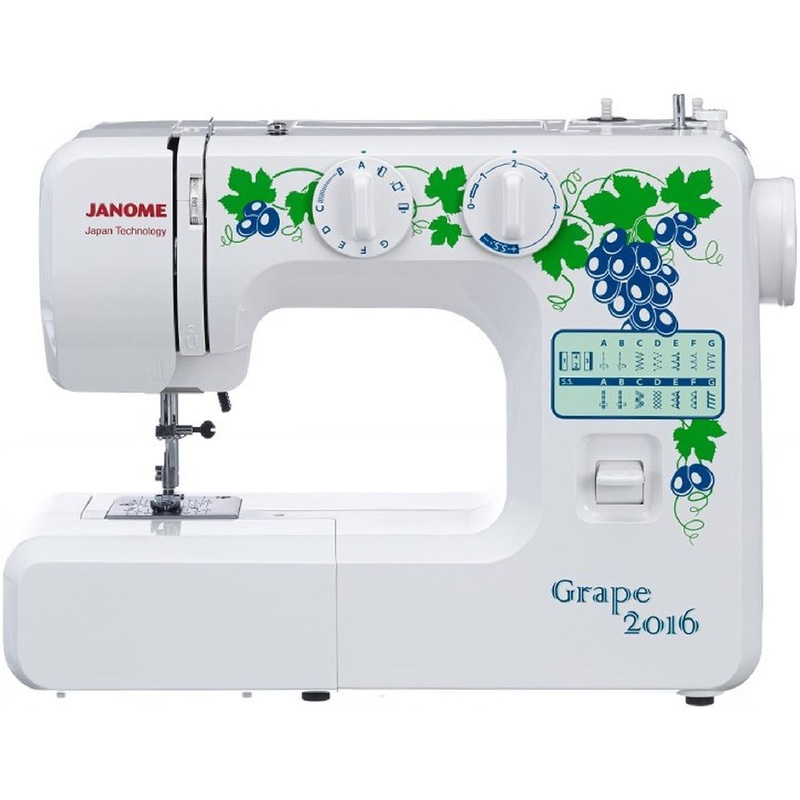 Изображение товара Швейная машина Janome Grape 2016 электромеханическая с разнообразными строчками