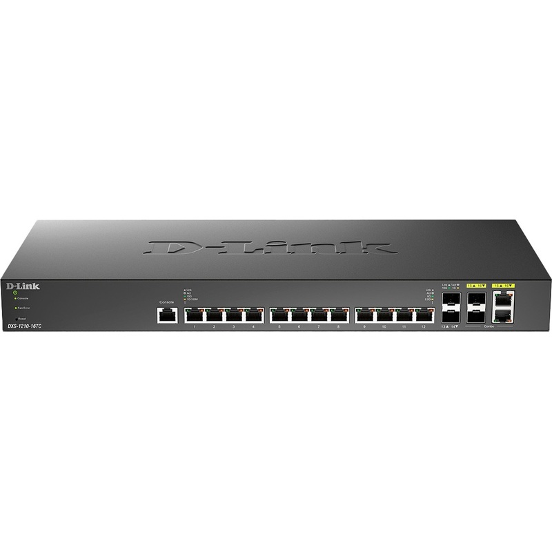 Изображение товара Коммутатор D-Link DXS-1210-16TC/B1A с 12 портами LAN