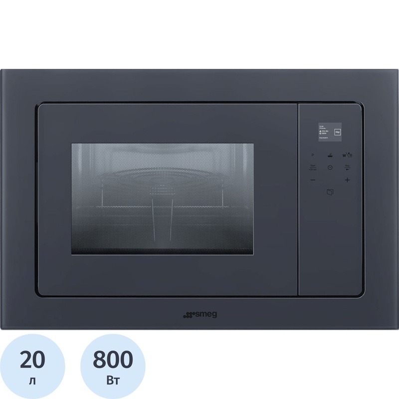 Изображение товара Встраиваемая микроволновая печь Smeg FMI120G с грилем и сенсорным управлением