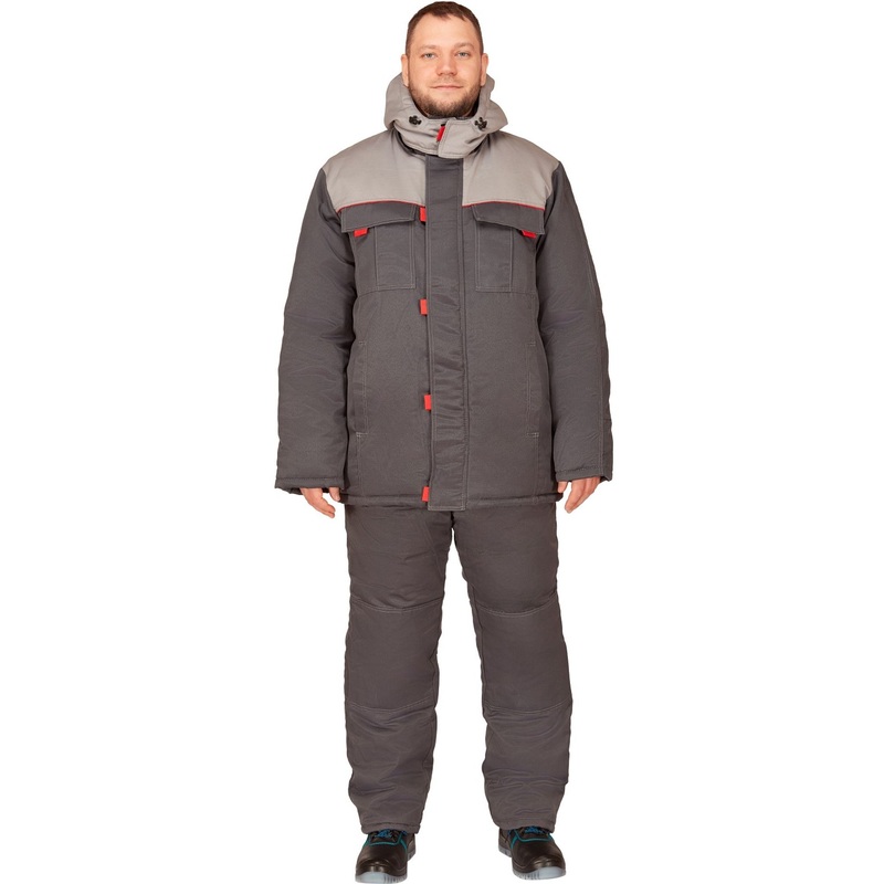 Изображение товара Костюм рабочий зимний мужской Фаворит-КБР серый/светло-серый (размер 52-54, рост 170-176)