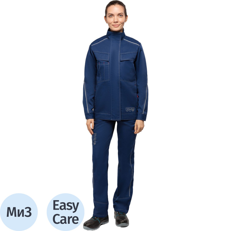 Изображение товара Рабочая летняя женская куртка Л51-КУ с СОП синяя размеры 56-58