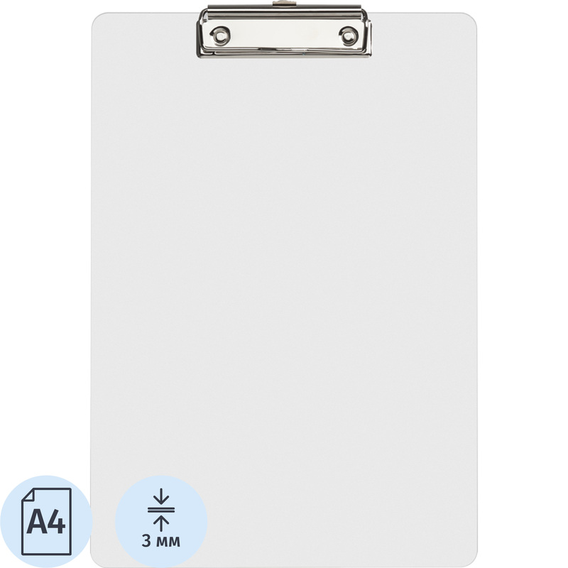 Изображение товара Папка-планшет с зажимом Комус А4 акриловая прозрачная