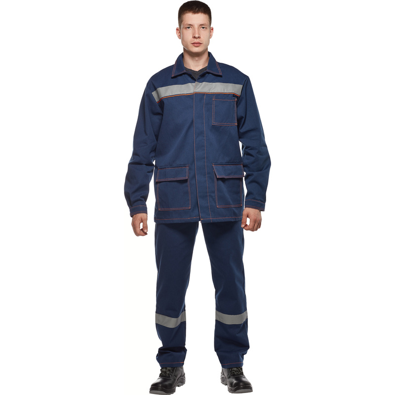 Изображение товара Костюм рабочий летний мужской л28-КПК деним с СОП синий