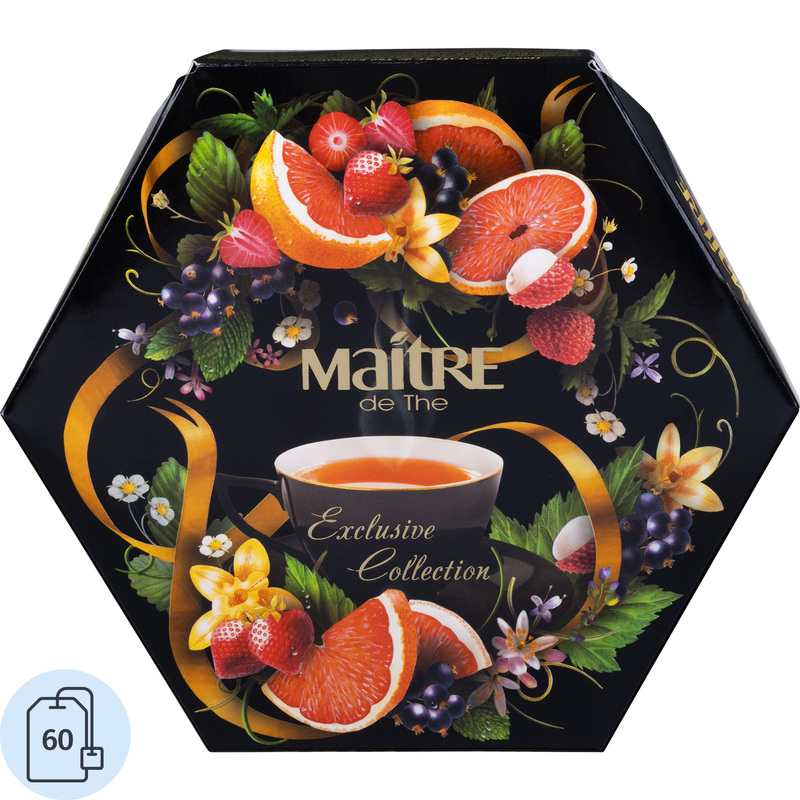 Изображение товара Чай ассорти Maitre de The Exclusive Collection 60 пакетиков Россия