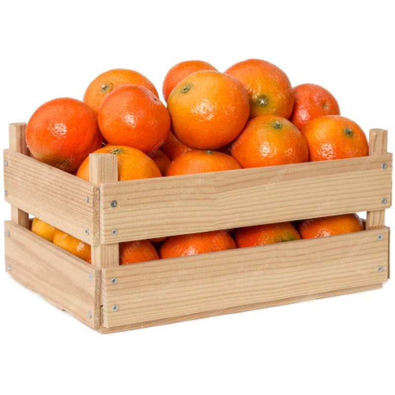 Изображение товара Мандарины 4.5 кг в деревянной коробке свежие цитрусовые хороший выбор для праздника и дома