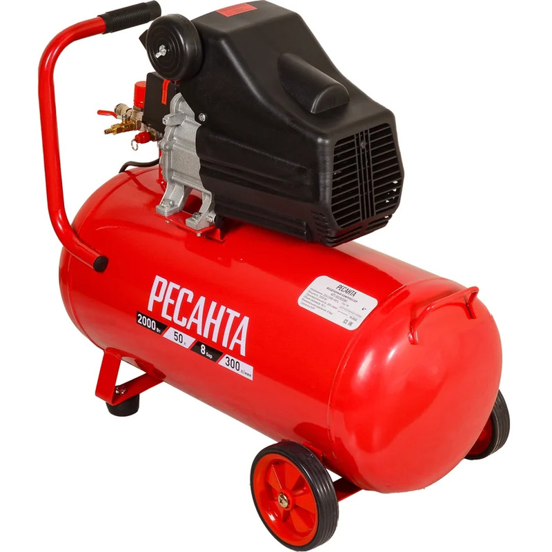 Изображение товара Компрессор Ресанта КП-50/300М 50л 2000Вт 8бар для пневмоинструментов