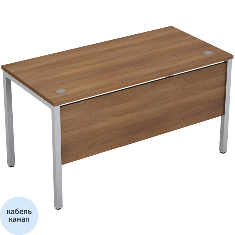 Изображение товара Стол прямой Avance 6МД.009 (шамони тёмный/алюминий матовый, 1400х700х750 мм)