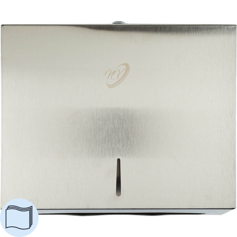 Изображение товара Диспенсер для полотенец листовых NV серый/серебристый NV-2518 настенный металл