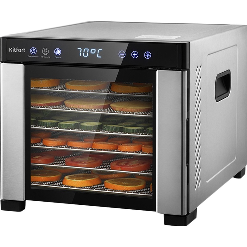 Изображение товара Сушилка для овощей и фруктов Kitfort КТ-1916 - домашняя сушилка с регулятором температуры