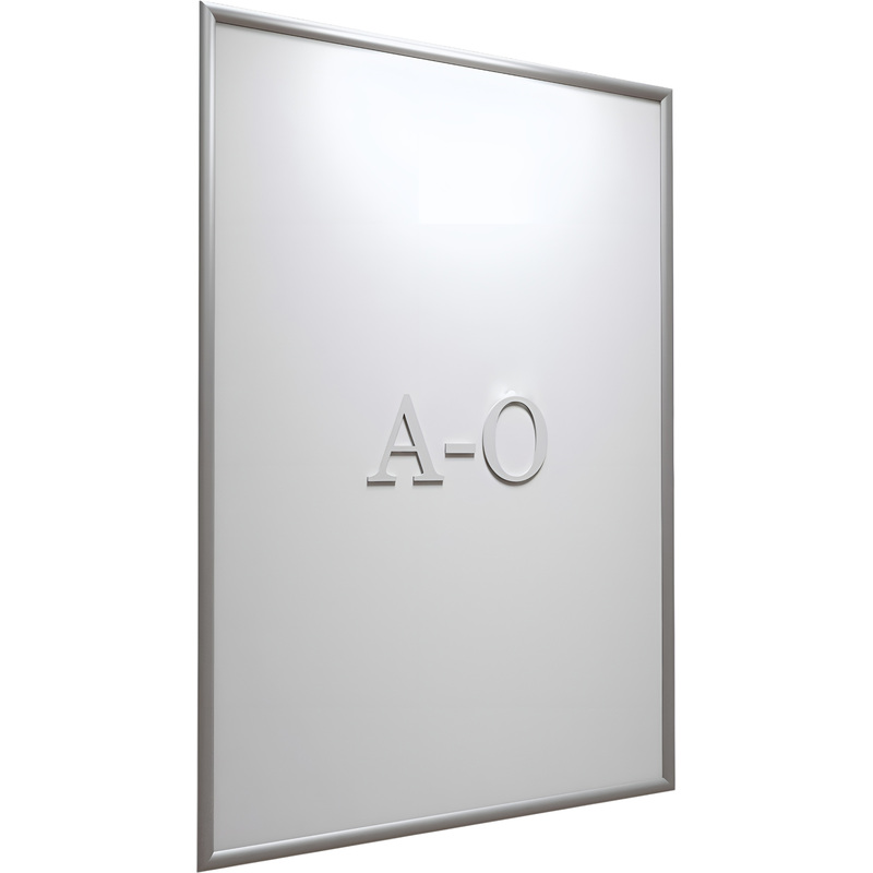 Изображение товара Настенная рамка с клик-профилем А0 серебристая для публикаций и интерьера