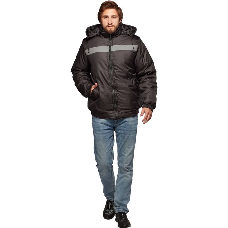 Изображение товара Куртка рабочая зимняя мужская черная дюспо 60-62