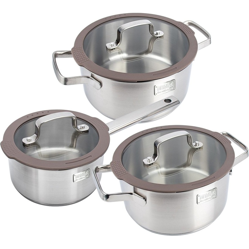 Изображение товара Набор посуды из нержавеющей стали 6 предметов TalleR 17350 для всех типов плит