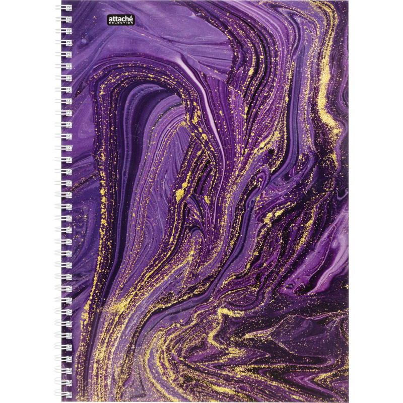 Изображение товара Бизнес-тетрадь Attache Selection Fluid A4 96 листов фиолетовая в клетку на спирали (203х290 мм)
