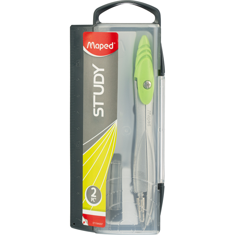 Изображение товара Готовальня Maped Study корпус серебристый 119450 для учебных целей