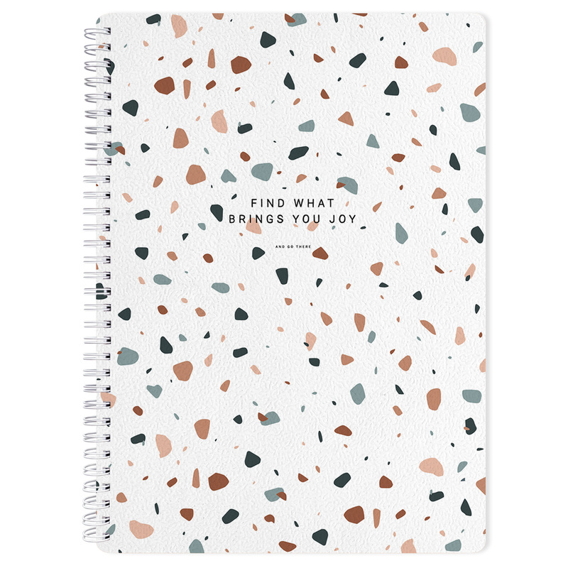 Изображение товара Бизнес-тетрадь Be Smart Terrazzo А4 96 листов белая в клетку на спирали