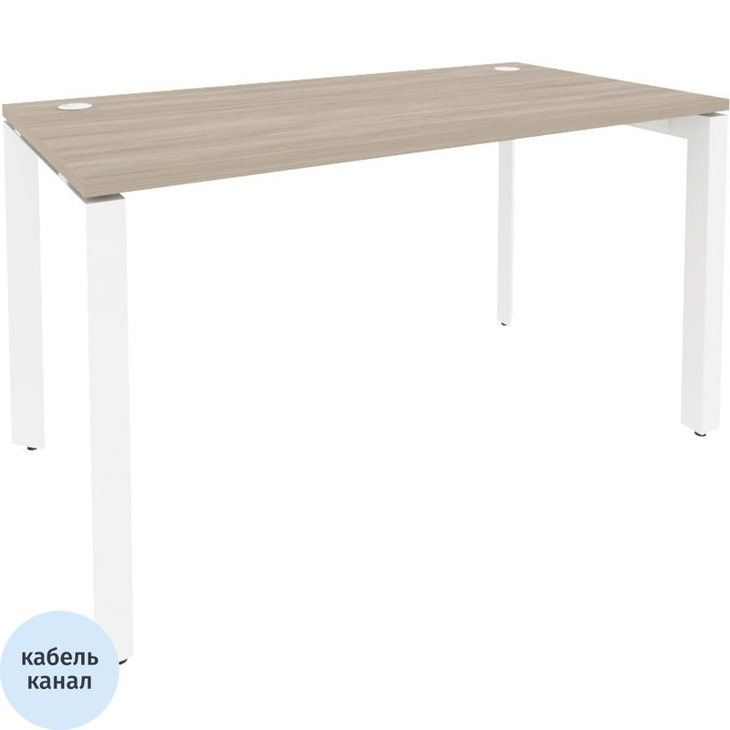 Изображение товара Стол прямой ONIX-П O.MP-SP-3.7 дуб аттик/белый