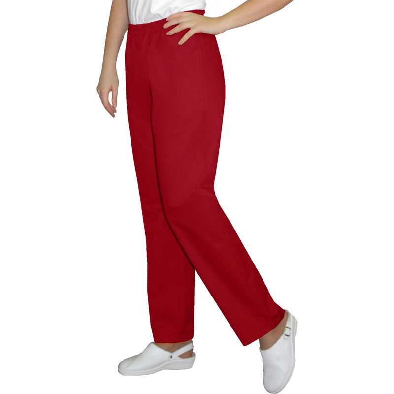 Изображение товара Брюки медицинские женские красные (размер 52-54, рост 182-188)