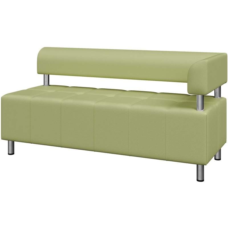 Изображение товара Угловой модуль дивана Юнит-Док U2-L светло-зеленый искусственная кожа