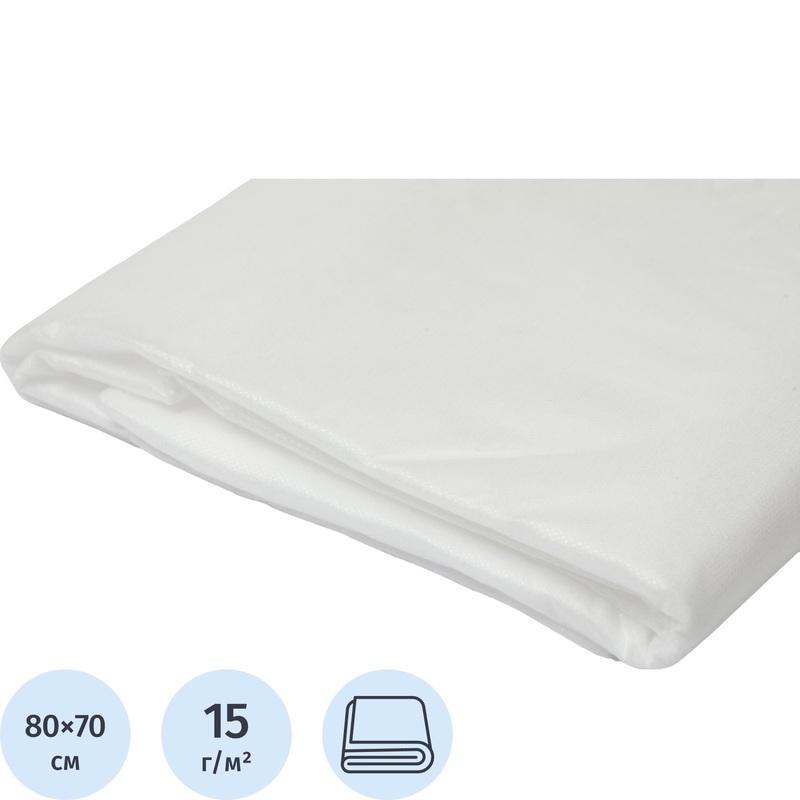 Изображение товара Простыня одноразовая White line нестерильная в сложении 80x70 см белая (20 штук в упаковке)