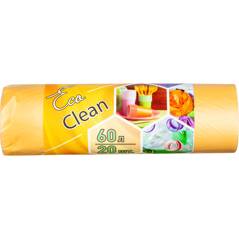 Изображение товара Мешки для мусора Концепция быта 60 л жёлтые ПНД 10 мкм 20 штук