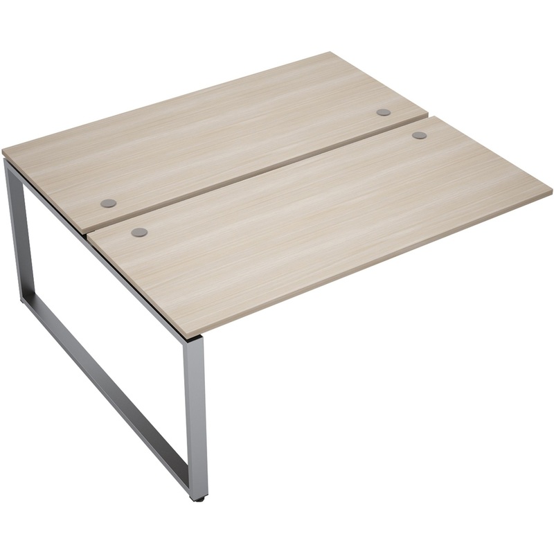 Изображение товара Стол приставной Avance 6МБК-О.6264 двухместный шамони светлый алюминий матовый размеры 1600х1235х75