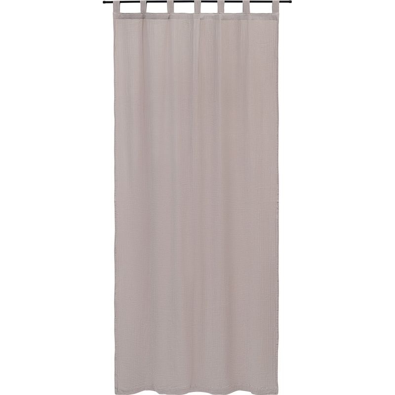 Изображение товара Штора Tkano Essential 150х290 см серо-бежевая из муслина для гостиной