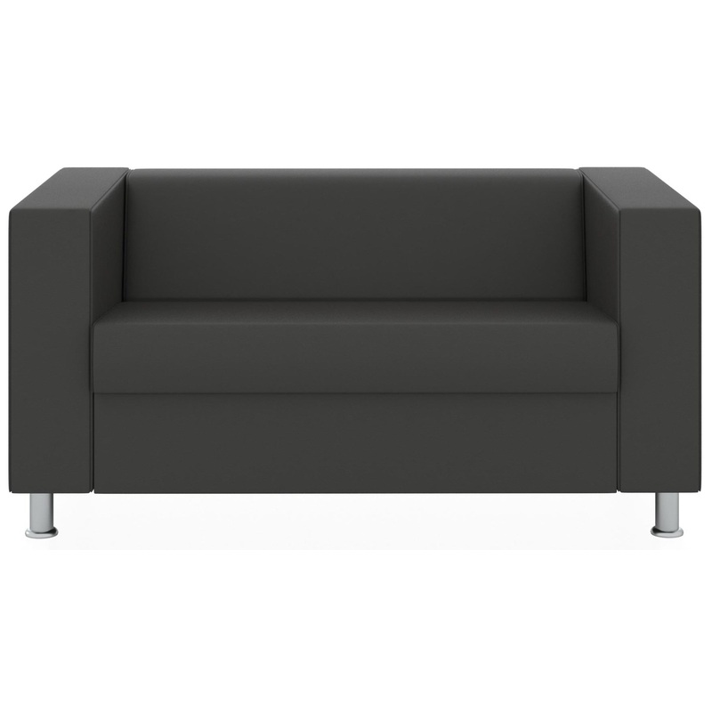 Изображение товара Диван двухместный Аполло 996 железно-серый искусственная кожа