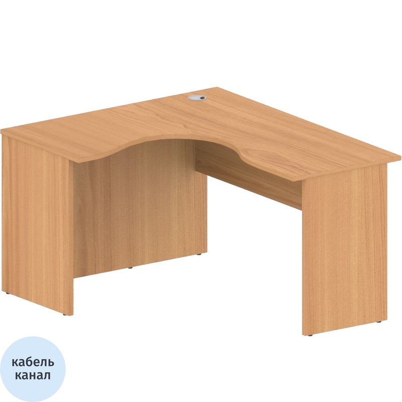 Изображение товара Стол угловой Комус Мебель (Easy to lead) Easy One 882.883 левый (груша ароза, 1400х1200х743 мм)