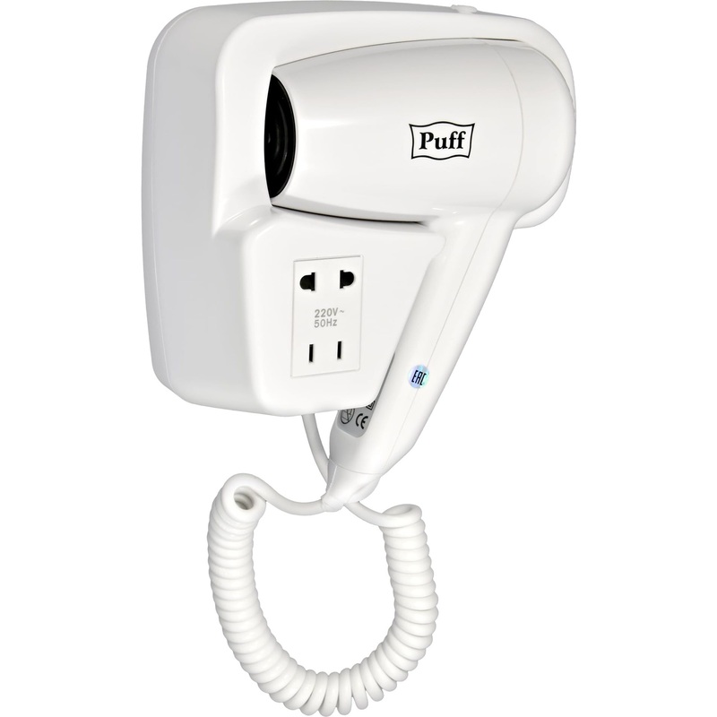 Изображение товара Фен Puff-1200B мощностью 1200 Вт с розеткой