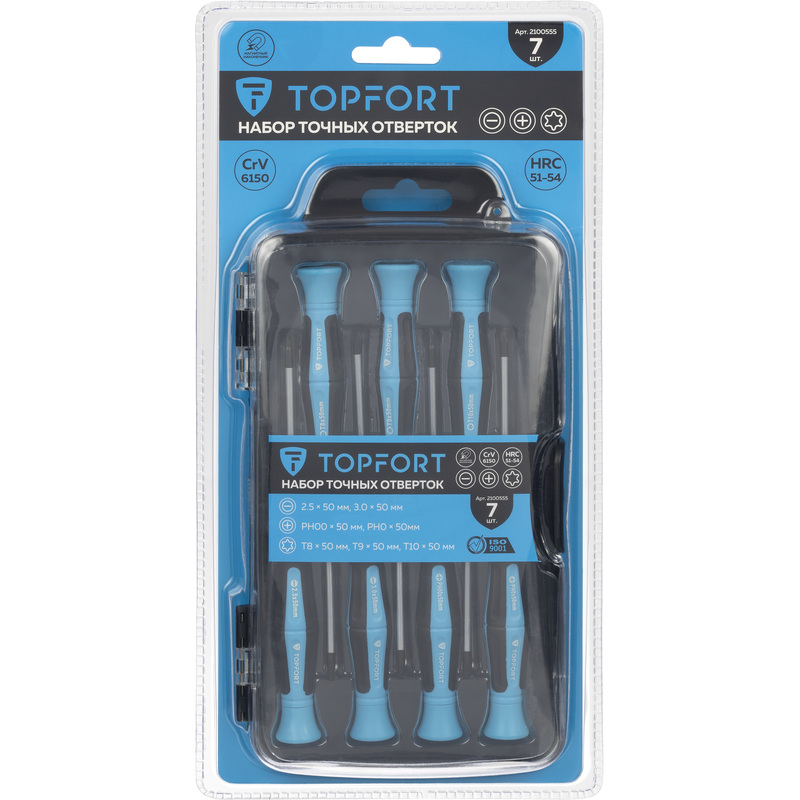 Изображение товара Набор отвёрток для точных работ TOPFORT (7 штук, 547107)