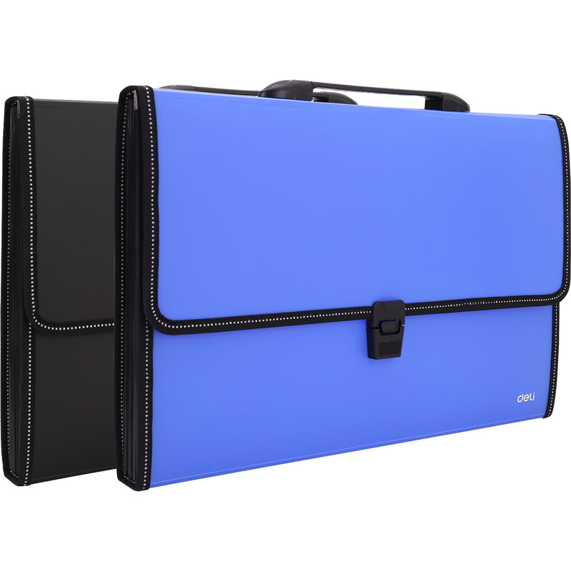 Изображение товара Папка-портфель пластиковая Deli А4+ (38.5x27.5x4 см, 13 отделений)