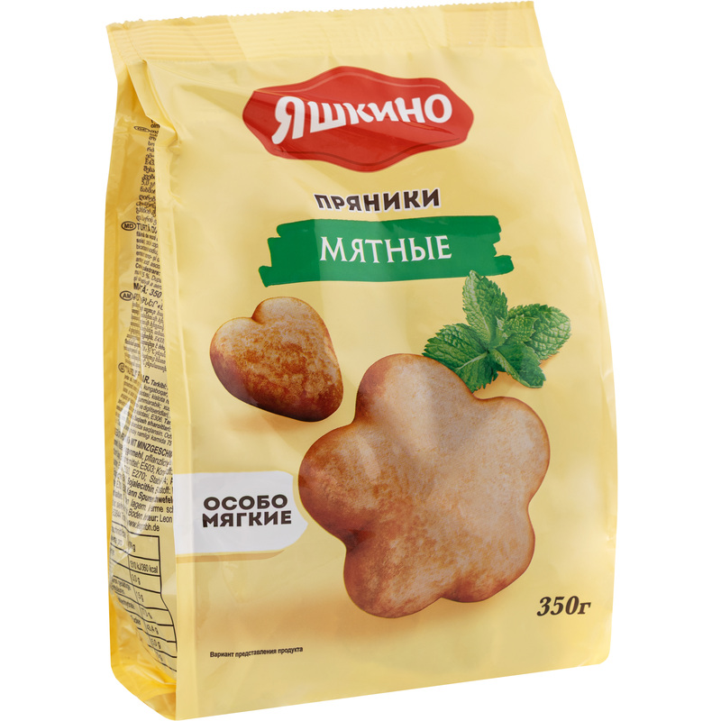 Изображение товара Пряники Яшкино мятные 350 г классические с сахарной глазурью